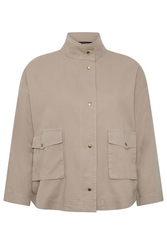 LIMITED COLLECTION Plus Size Taupe Brown Utility Jacket | Yours Clothing 5