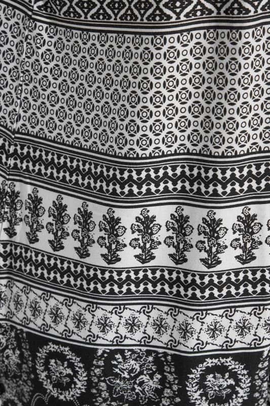 Curve Black Aztec Print Inverted Pleat Vest Top 4