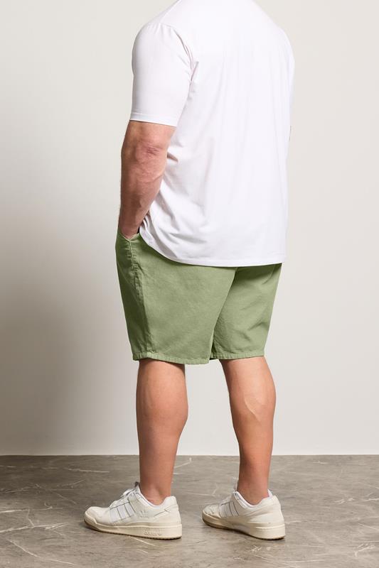 BadRhino Big & Tall Green Elasticated Waist Corduroy Shorts | BadRhino 4