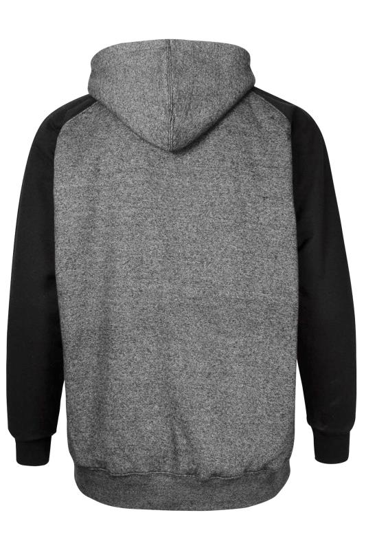 KAM Charcoal Grey Fleece Lined NYC Zip Through Hoodie_BK.jpg