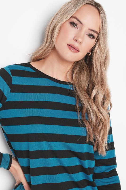 LTS Tall Blue & Black Stripe Long Sleeve Top | Long Tall Sally  4