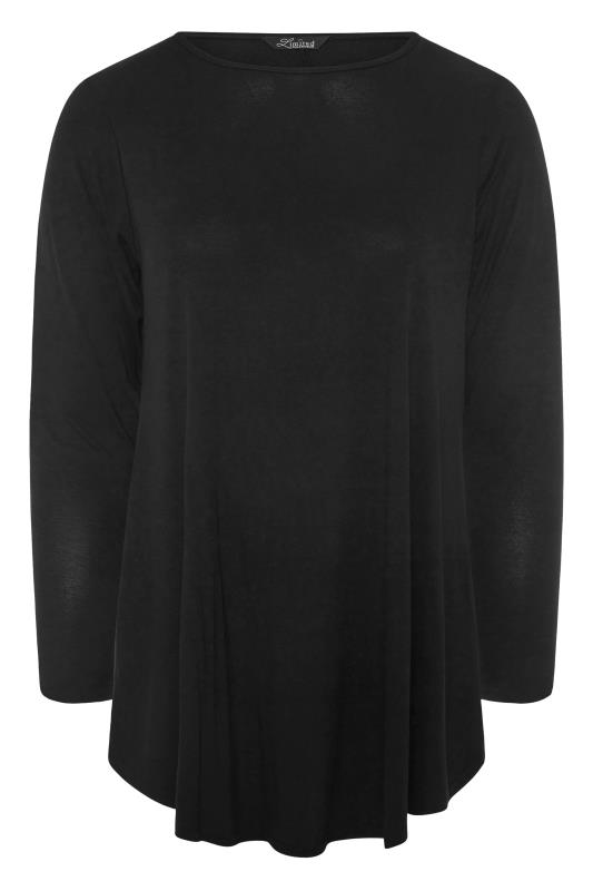 LIMITED COLLECTION Curve Black Long Sleeve Swing Top 4
