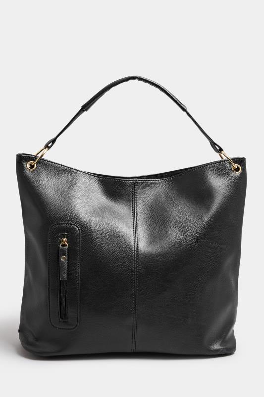Black Zip Detail Tote Bag 3