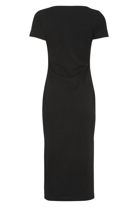 LTS Tall Black Cut Out Neck Midi Dress 7
