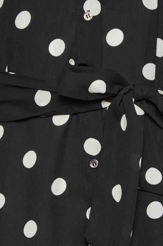 M&Co Black Polka Dot Tie Belt Shirt | M&Co 6