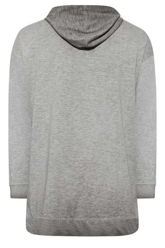 Curve Plus-Size Grey 'New York' Slogan Hoodie | Yours Clothing 7
