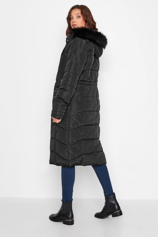 LTS Tall Black Longline Puffer Coat 3