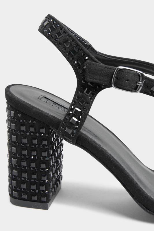 LIMITED COLLECTION Black Diamante Strappy Heels In Extra Wide Fit_E.jpg