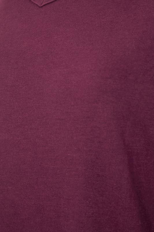 Curve Berry Purple V-Neck T-shirt_S.jpg