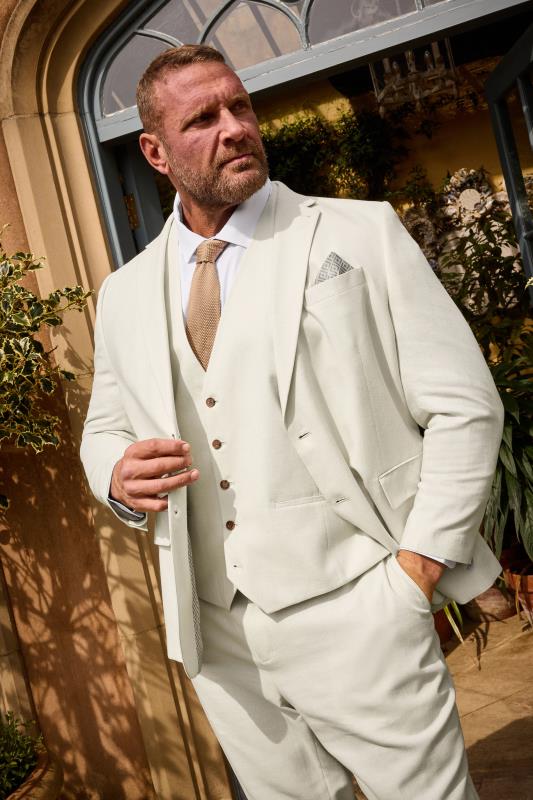 BadRhino Tailoring Big & Tall Stone Linen Suit Jacket | BadRhino 2