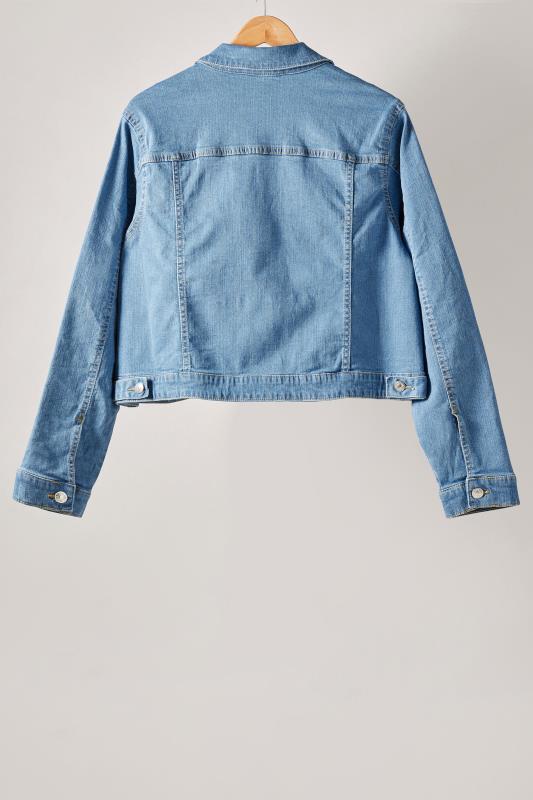 EVANS Plus Size Mid Wash Blue Denim Jacket | Evans  6