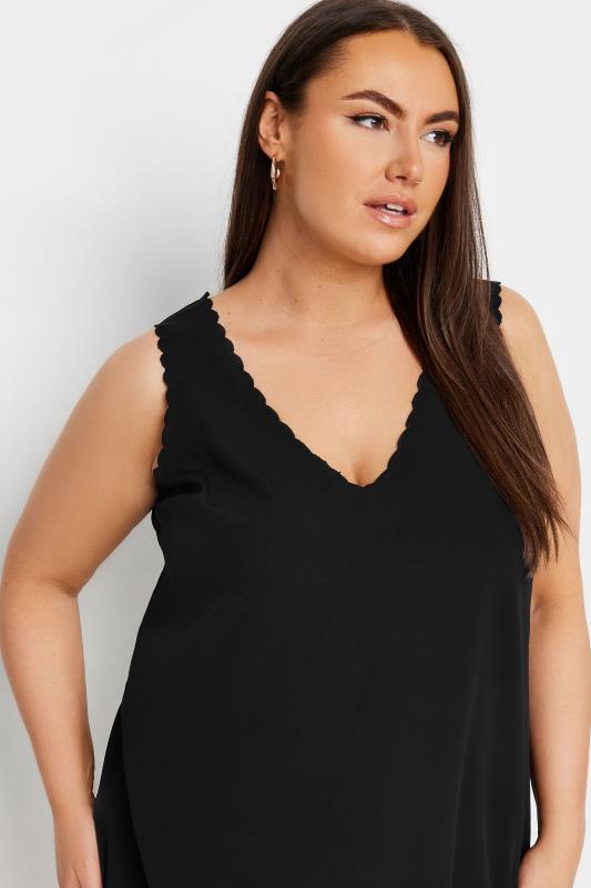 YOURS Plus Size Black Trim Cami Top | Yours Clothing 4