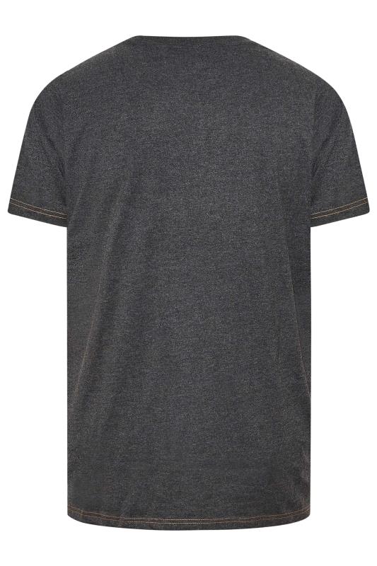 KAM Big & Tall Grey Brooklyn NYC Print T-Shirt | BadRhino 4