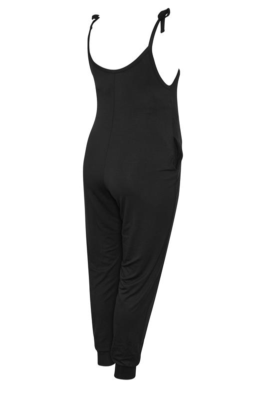 BUMP IT UP MATERNITY Curve Black Oversized Jumpsuit | Yours Clothing 8