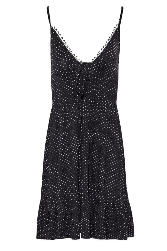 LTS Tall Women's Black Star Print Tie Detail Sundress | Long Tall Sally 6