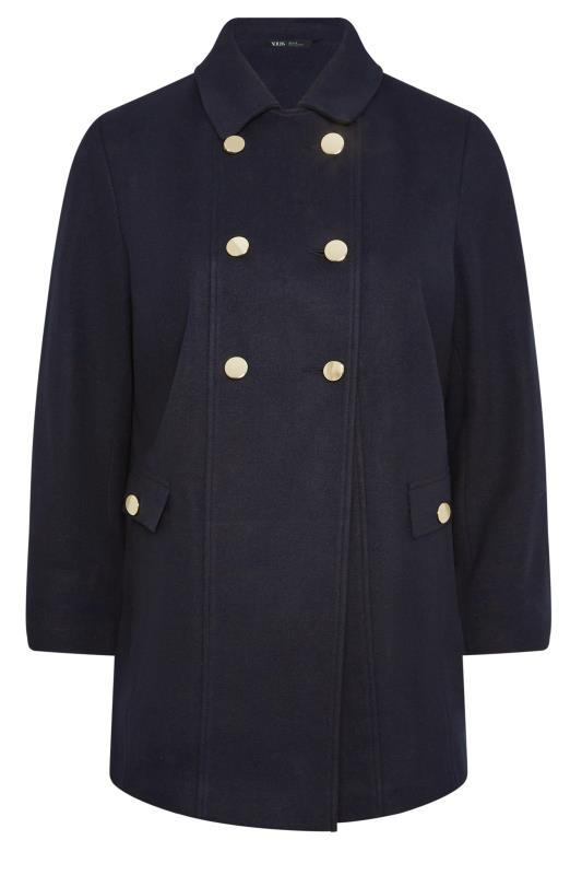 YOURS Plus Size Navy Blue Collared Formal Coat | Yours Clothing 6