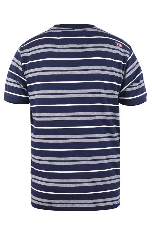 D555 Big & Tall Navy Blue Stripe T-Shirt 3