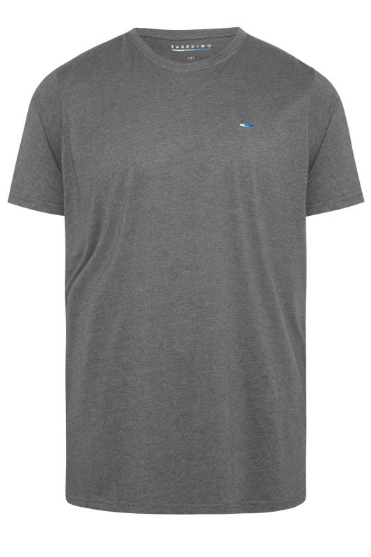 BadRhino Big & Tall Charcoal Grey Plain T-Shirt 3