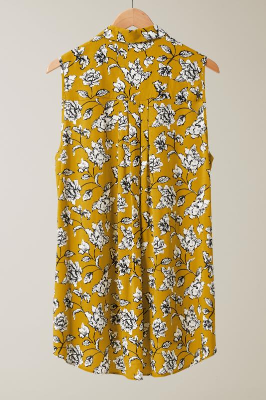 EVANS Plus Size Yellow Floral Print Tunic | Evans 6