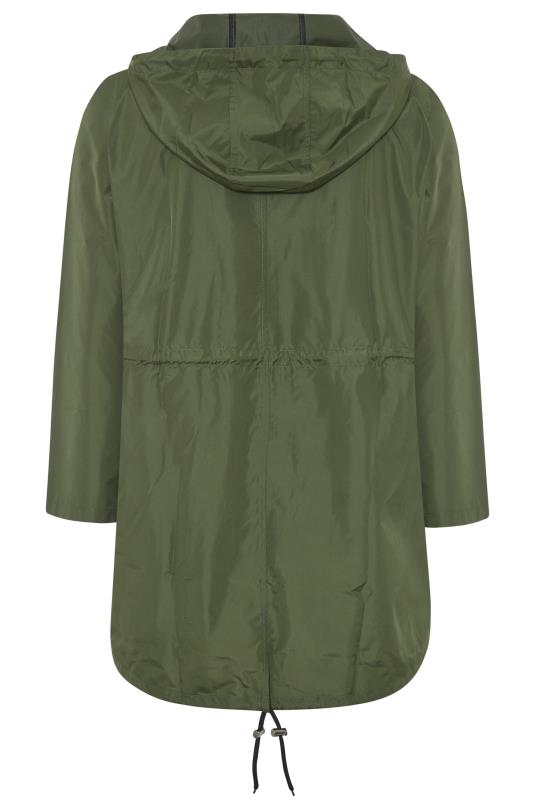 Plus Size Khaki Green Pocket Parka Jacket | Yours Clothing 7