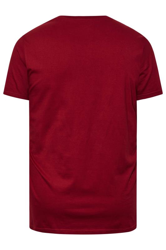 BadRhino Big & Tall Burgundy Red Grumpy T-Shirt 4