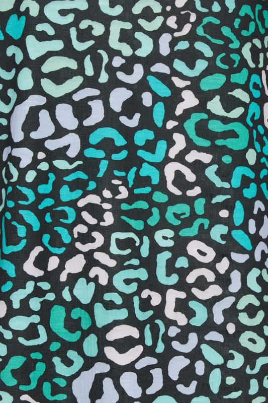 M&Co Blue Leopard Print Tie Front Top | M&Co  5
