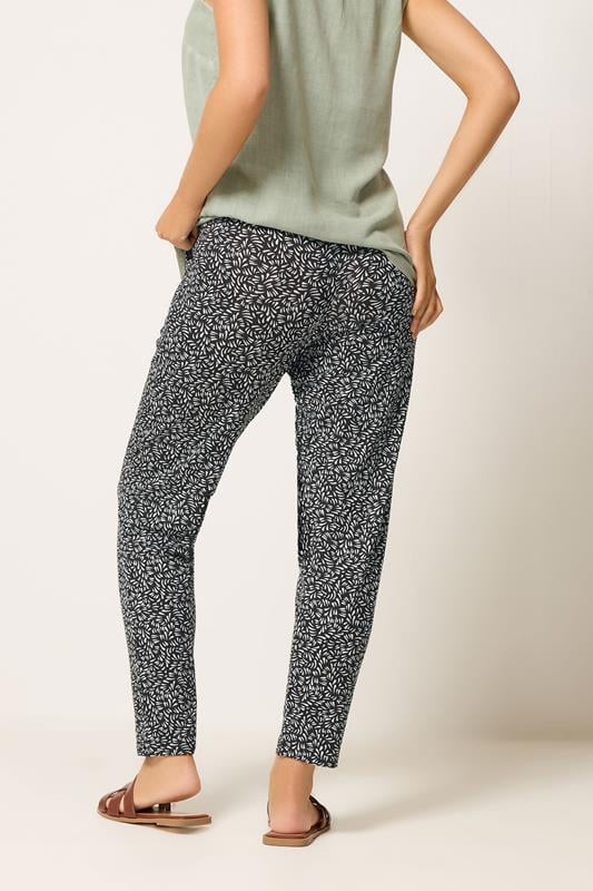 M&Co Black Abstract Print Hareem Trousers | M&Co 2