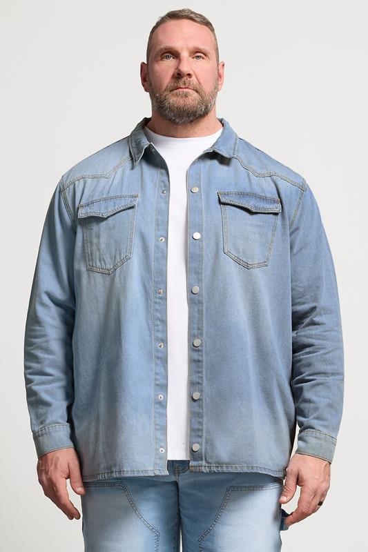BadRhino Big & Tall Light Blue Denim Shirt | BadRhino 1