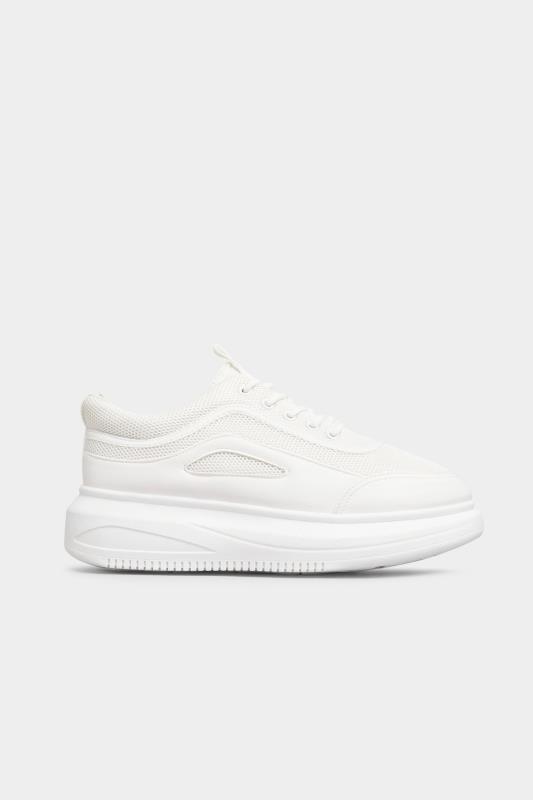LIMITED COLLECTION White Platform Sporty Trainers In Regular Fit_A.jpg