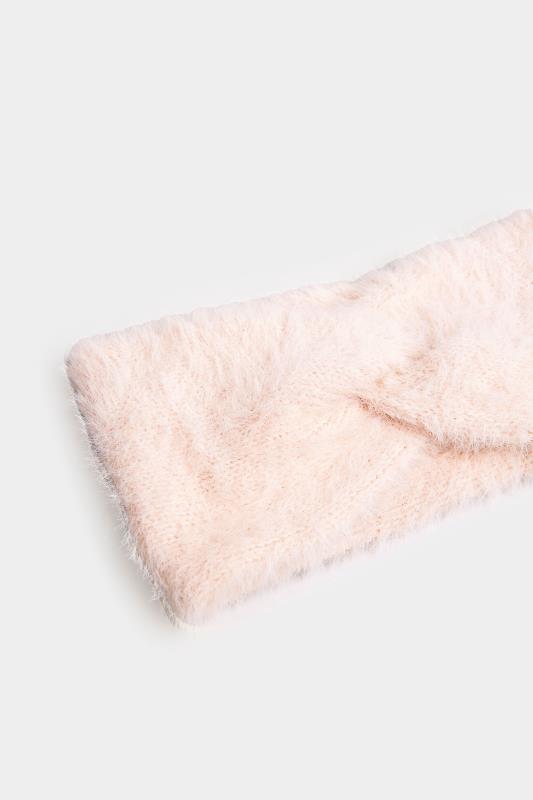 Plus Size Pink Faux Fur Headband | Yours Clothing 3