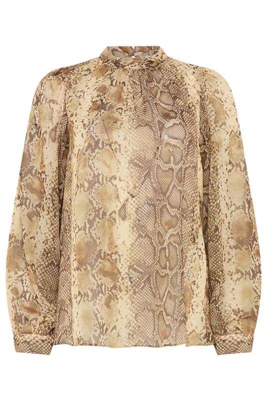 M&Co Brown Snake Print Blouse | M&Co 5
