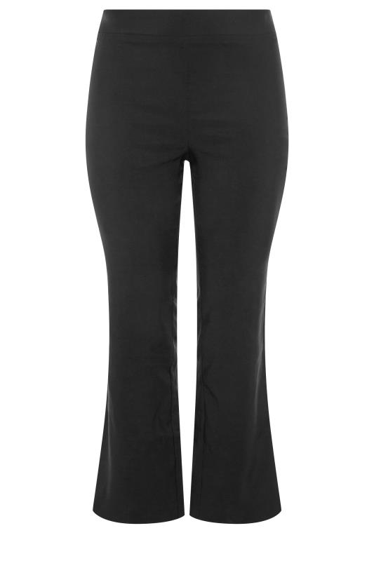 Plus Size Black Flared Trousers | Yours Clothing 5