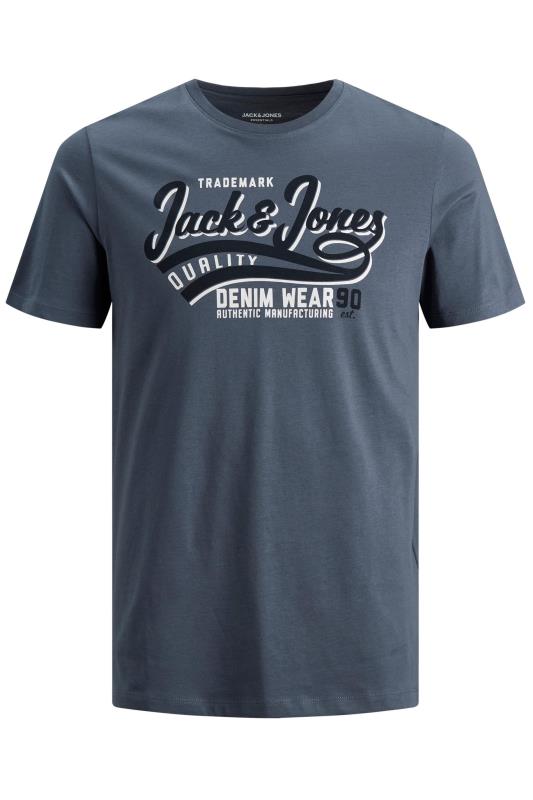 JACK & JONES Big & Tall Blue Logo T-Shirt 2
