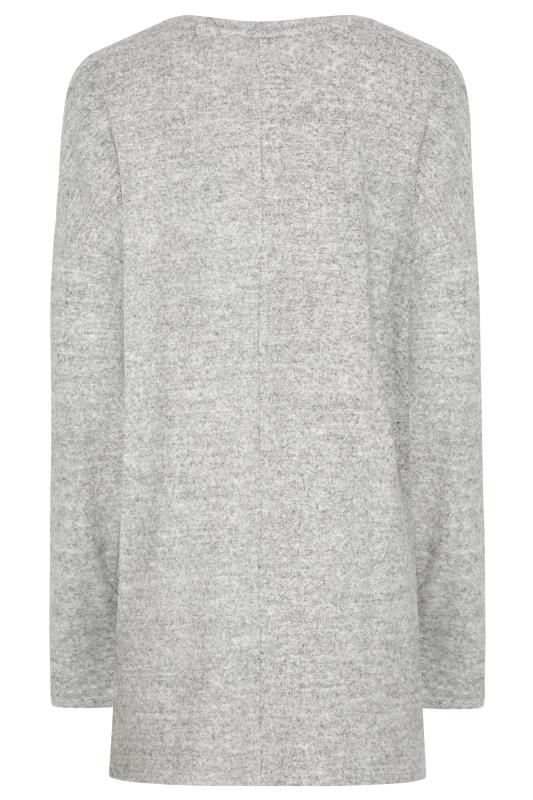 LTS Tall Grey Colourblock Knitted Jumper 6