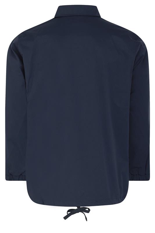 JACK & JONES Big & Tall Navy Blue Button Up Jacket | BadRhino 5