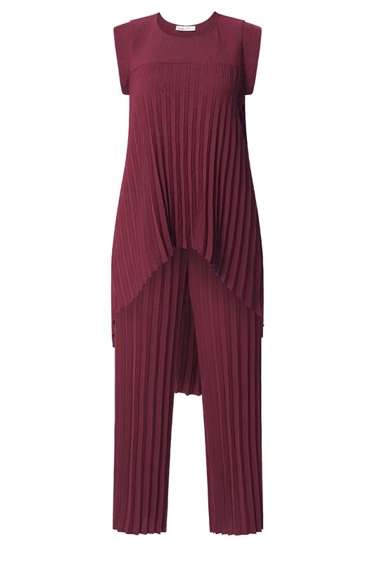YOURS LONDON Plus Size Purple Pleated Set | Yours Clothing 6