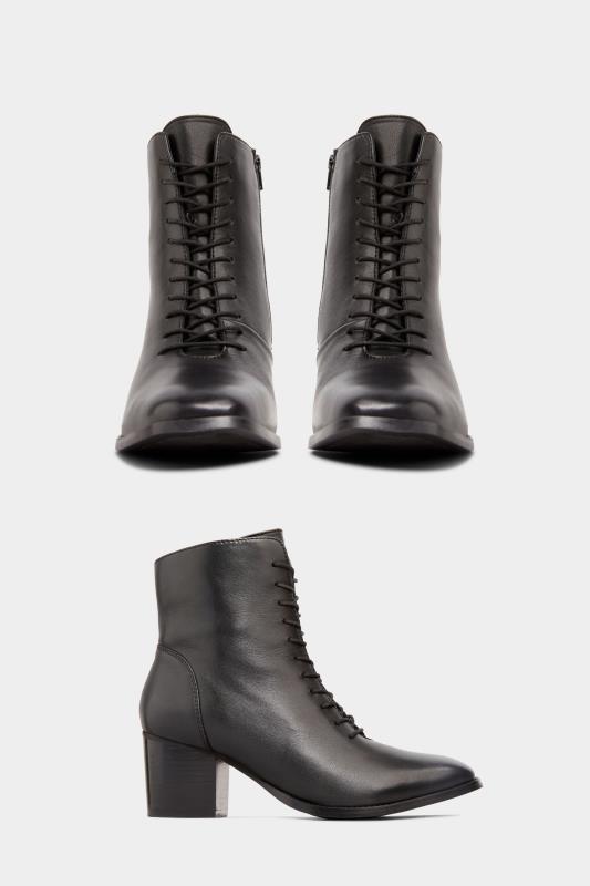 Black Leather Lace Up Heeled Boots In Extra Wide Fit_split.jpg