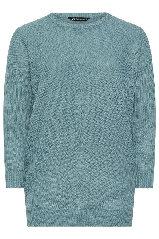 YOURS Plus Size Blue Essential Jumper | Yours Clothing 5