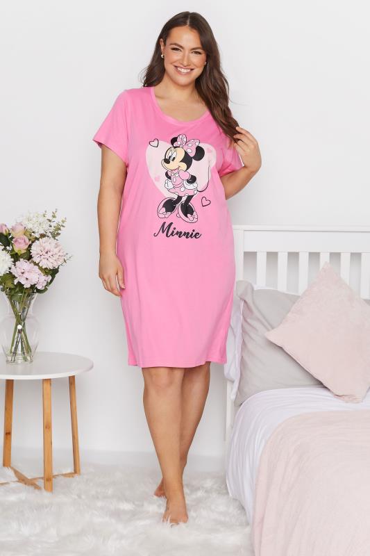 DISNEY Curve Pink Minnie Mouse Heart Nightdress 1