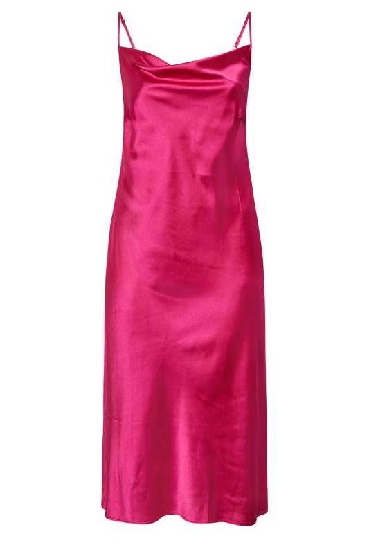 LIMITED COLLECTION Plus Size Pink Cowl Neck Dress | Yours Clothing  6