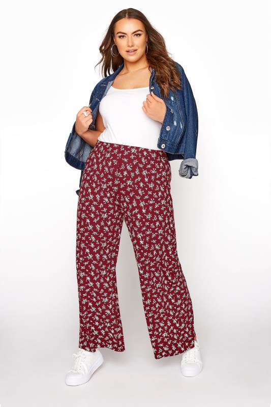 Wine Red Floral Wide Leg Trouser_A.jpg