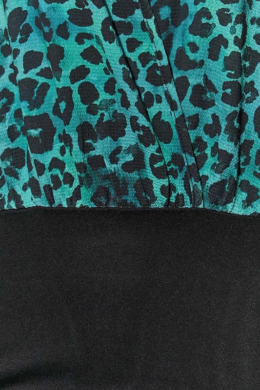 LTS Tall Women's Blue Leopard Print Bodysuit | Long Tall Sally 5