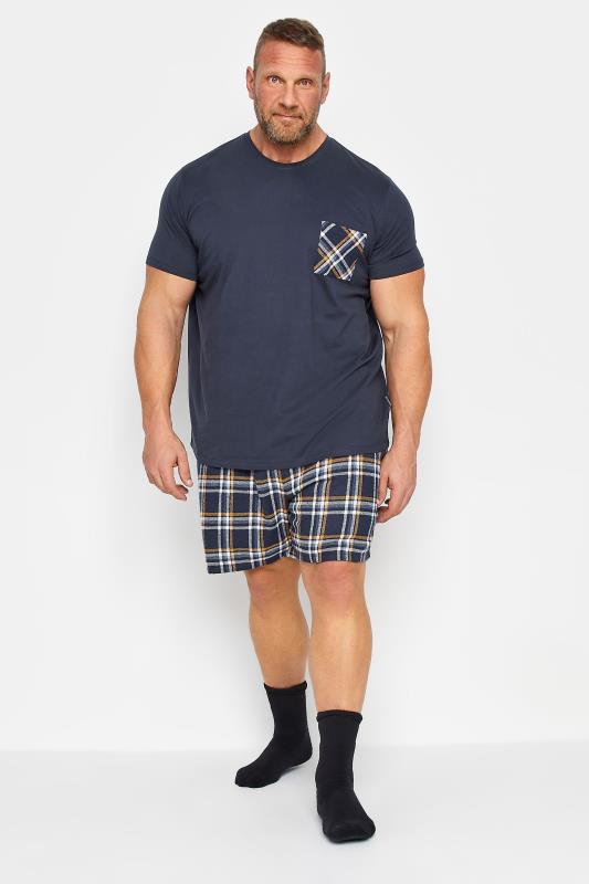  BadRhino Navy Blue Shorts and T-Shirt Pyjama Set
