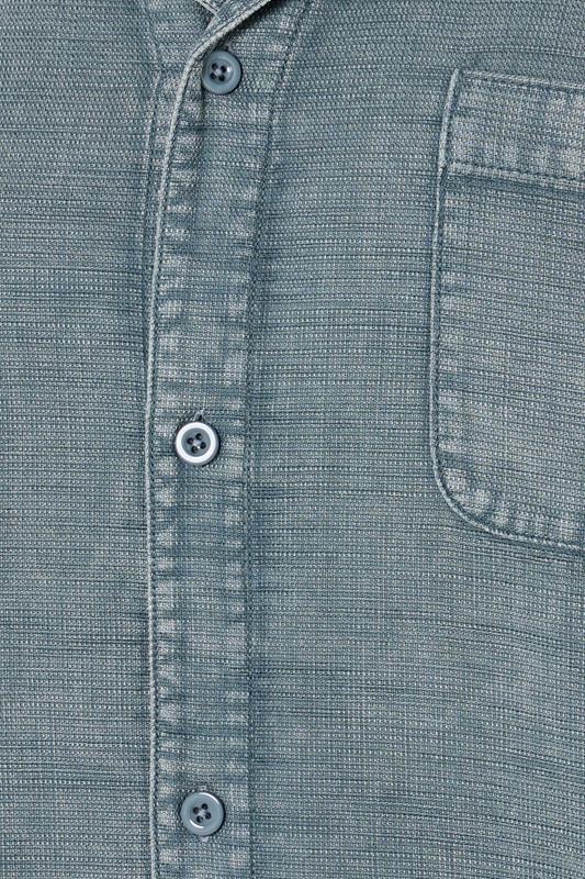 BadRhino Big & Tall Blue Acid Wash Cotton Shirt | BadRhino 8