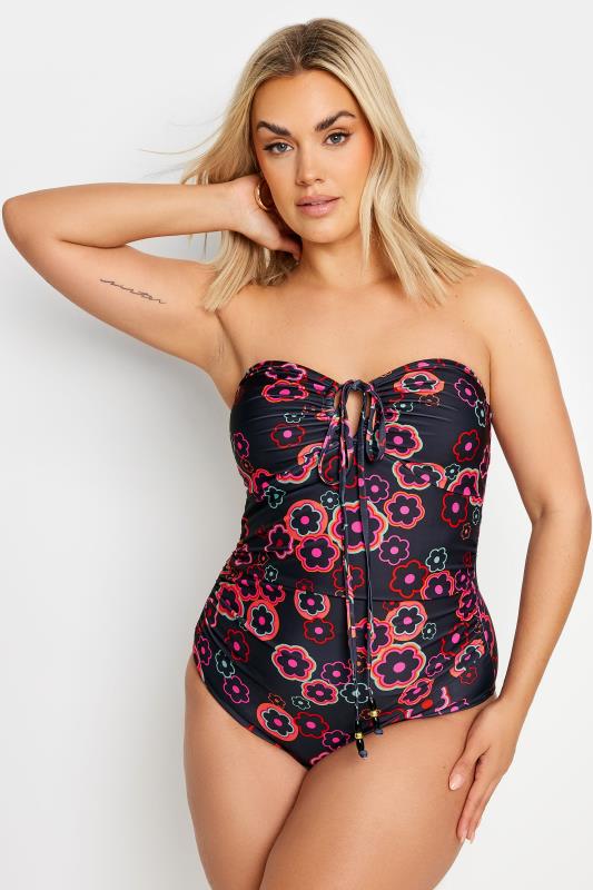 Pink plus size swimsuit online