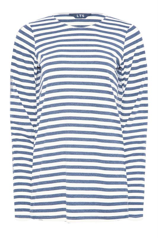 LTS Tall Navy & White Stripe Long Sleeve T-Shirt_F.jpg