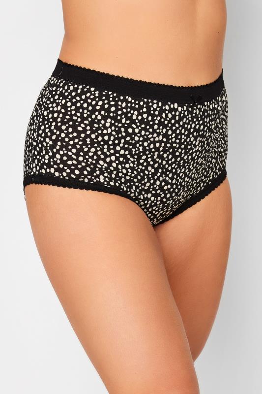 Plus Size 5 PACK Nude Animal Print High Waisted Full Briefs | Yours Clothing  2