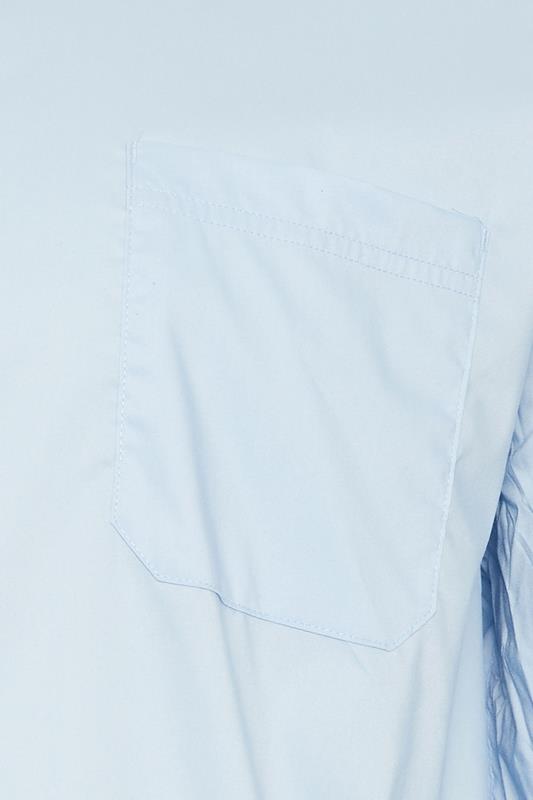 D555 Big & Tall Sky Blue Long Sleeve Non Iron Stretch Shirt | BadRhino 5