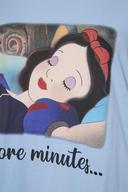 DISNEY Plus Size Blue Snow White '5 More Minutes' Slogan Nightdress | Yours Clothing 4
