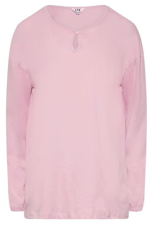 LTS Tall Women's Pink Keyhole Pyjama Top | Long Tall Sally 6